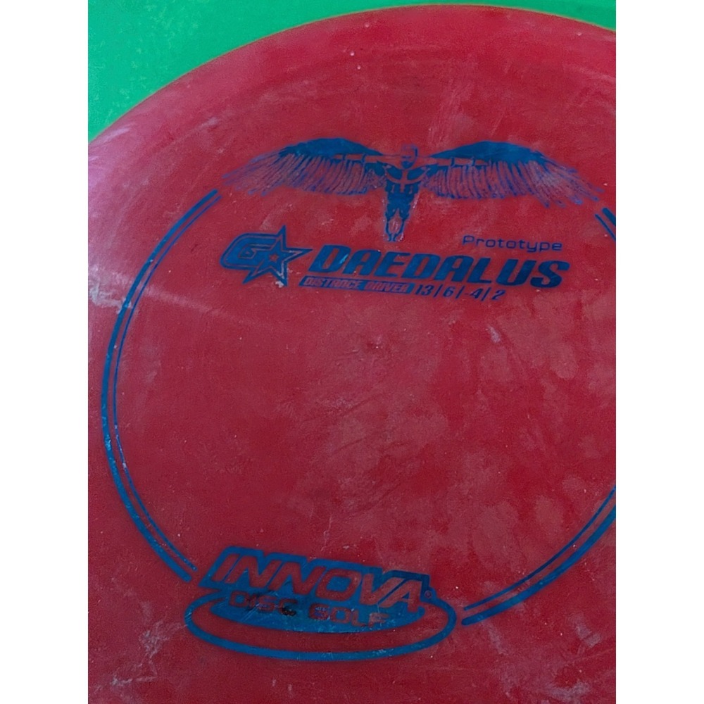 Innova Prototype Daedalus Star Distance Driver 13 6 -4 2 Disc Golf Disc Red RARE - Picture 2 of 4